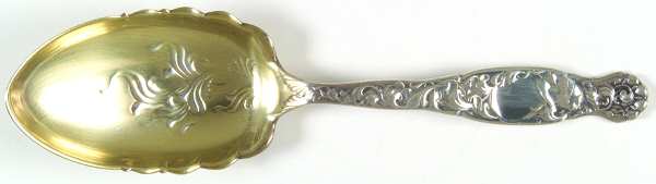 Heraldic (Sterling, 1880) Solid Salad Serving Spoon