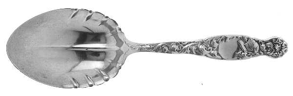 Heraldic (Sterling, 1880) Vegetable Serving Spoon (Solid)