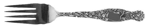 Heraldic (Sterling, 1880) Large Individual Solid Fish/Salad Fork