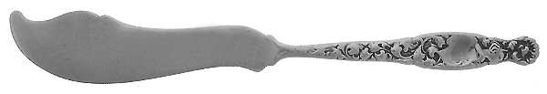 Heraldic (Sterling, 1880) Small Flat Handle Master Butter Knife