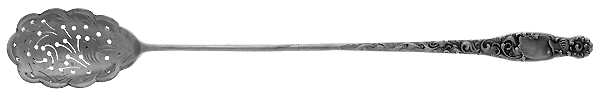 Heraldic (Sterling, 1880) Pierced Bowl Long Handle Olive Spoon
