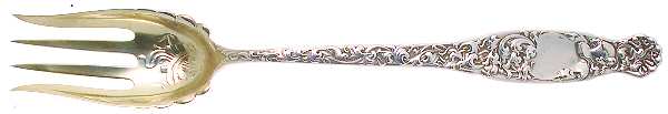 Heraldic (Sterling, 1880) Oversize Solid Salad Serving Fork