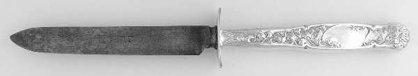 Heraldic (Sterling, 1880) Small Carving Knife W/Sterling Guard