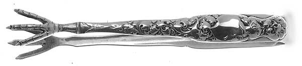 Heraldic (Sterling, 1880) Bon Bon Tongs by Whiting Manf Co