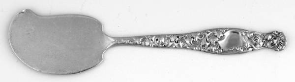 Heraldic (Sterling, 1880) Butter Spreader Flat Handle Small Old Style