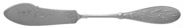 Honeysuckle (Sterling, 1870) Flat Handle Bright Cut Master Butter