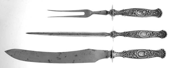 Hyperion (Sterling, 1888) (3 Pc)Carving Set-Lg Stnbl/Roast w/Sterling Guard