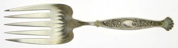 Hyperion (Sterling, 1888) Enameled Small Solid Fish Serving Fork