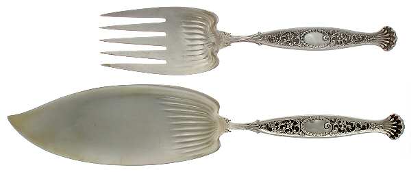 Hyperion (Sterling, 1888) 2 Piece Large Solid Fish Serving Set