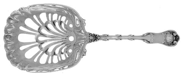 Imperial Queen (Sterling, 1893, Monograms) Pierced Saratoga Chips Server