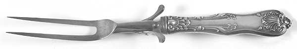 Imperial Queen (Sterling, 1893) Large Stainless-Prong Roast Carving Fork