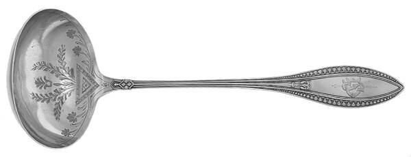 Indian (Sterling) Soup Ladle, Bright Cut Solid Piece