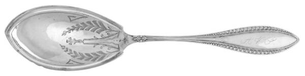 Indian (Sterling) Bright Cut Solid Pudding Spoon
