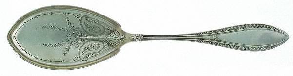 Indian (Sterling) Bright Cut Solid Pudding Spoon