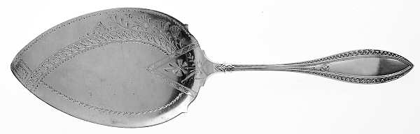 Indian (Sterling) Large Solid Bright Cut Pie Knife