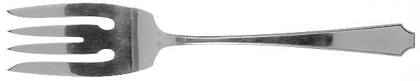 Jenny Lind (Sterling, 1920) Medium Solid Cold Meat Serving Fork