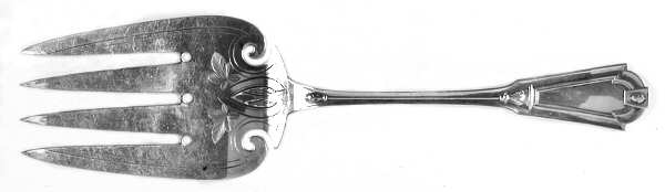 Keystone (Sterling, 1888) Large Solid Fish Serving Fork