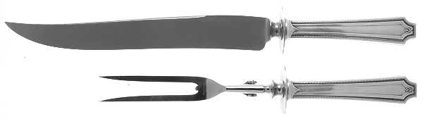 King Albert (Sterling, 1919) (2 Pc)Carving Set-Lg Stnbl/Roast w/Sterling Guard