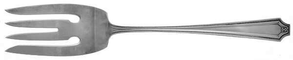 King Albert (Sterling, 1919) Medium Solid Cold Meat Serving Fork
