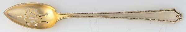 King Albert (Sterling, 1919) Pierced Bowl Short Handle Olive Spoon
