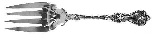 King Edward (Sterling, 1901) Solid Salad Serving Fork