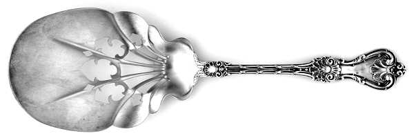 King Edward (Sterling, 1901) Solid Pierced Egg Server