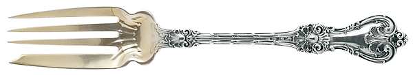 King Edward (Sterling, 1901) Small Solid Cold Meat Serving Fork