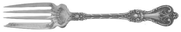 King Edward (Sterling, 1901) Small Solid Cold Meat Serving Fork