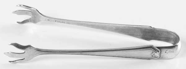 Lady Baltimore (Sterling, 1910, No Monograms) Large Sugar Tongs