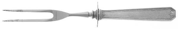 Lady Baltimore (Sterling, 1910, No Monograms) Small Steak Carving Fork with Stainless Prongs