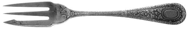 Laureate (Sterling, 1890) Individual Pie Fork w/Bright Cut
