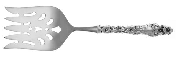 Lily (Sterling, 1902, Lion-Pat.1902) Fish Serving Fork with Stainless Tines HC