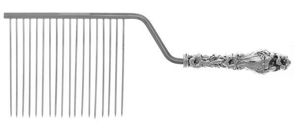 Lily (Sterling, 1902, Lion-Pat.1902) Cake Breaker with Silverplate Prongs HC