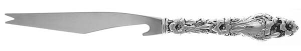 Lily (Sterling, 1902, Lion-Pat.1902) Bar Knife Serving with Stainless Blade HC