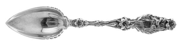 Lily (Sterling, 1902, Lion-Pat.1902) Orange Spoon