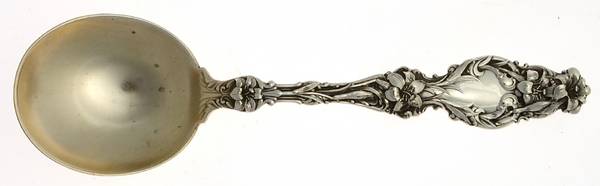 Lily (Sterling, 1902, Lion-Pat.1902) Round Bowl Soup Spoon (Gumbo)