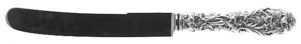 Lily (Sterling, 1902, Lion-Pat.1902) Old French Thick Hollow Knife with Bolster
