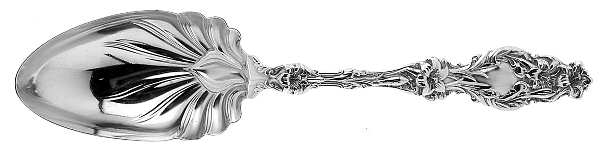 Lily (Sterling, 1902, Lion-Pat.1902) Solid Salad Serving Spoon