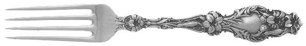 Lily (Sterling, 1902, Lion-Pat.1902) Solid Youth Tea Fork