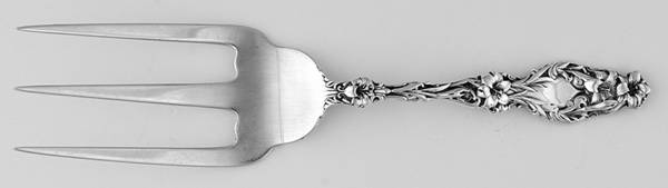Lily (Sterling, 1902, Lion-Pat.1902) Solid Toast Serving Fork