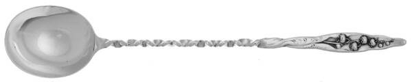 Lily of The Valley (Sterling, 1885, No Monograms) Long Twist Handle Chocolate Muddler Spoon