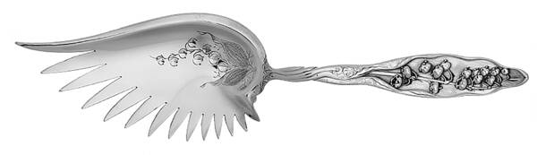 Lily of The Valley (Sterling, 1885, No Monograms) Macaroni Server Bright Cut