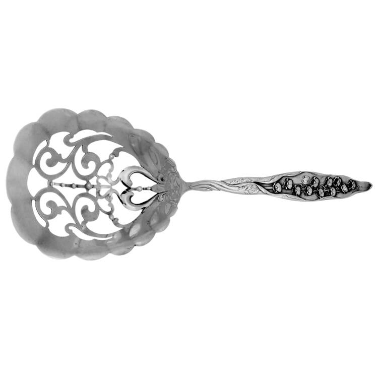 Lily of The Valley (Sterling, 1885, No Monograms) Pierced Saratoga Chips Server