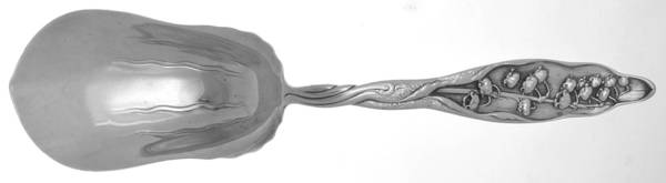 Lily of The Valley (Sterling, 1885, No Monograms) Solid Pudding Spoon