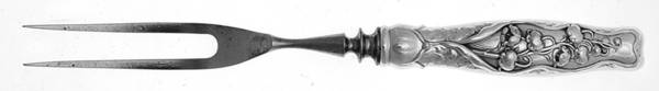 Lily of The Valley (Sterling, 1885, No Monograms) Individual 2-Prong Stainless Bird Fork