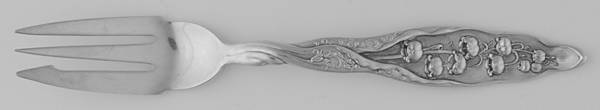 Lily of The Valley (Sterling, 1885, No Monograms) Pastry Fork