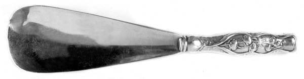 Lily of The Valley (Sterling, 1885, No Monograms) Hollow Handle Shoe Horn with Sterling Bowl