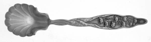 Lily of The Valley (Sterling, 1885, No Monograms) Small Sugar Shell Spoon
