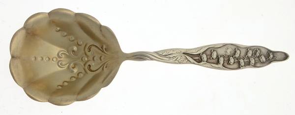 Lily of The Valley (Sterling, 1885, No Monograms) Preserve Spoon