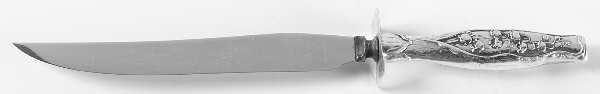 Lily of The Valley (Sterling, 1885, No Monograms) Large Stainless Blade Roast Carving Knife